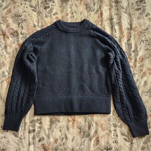 RW&CO. Navy Ribbed Knit Sweater